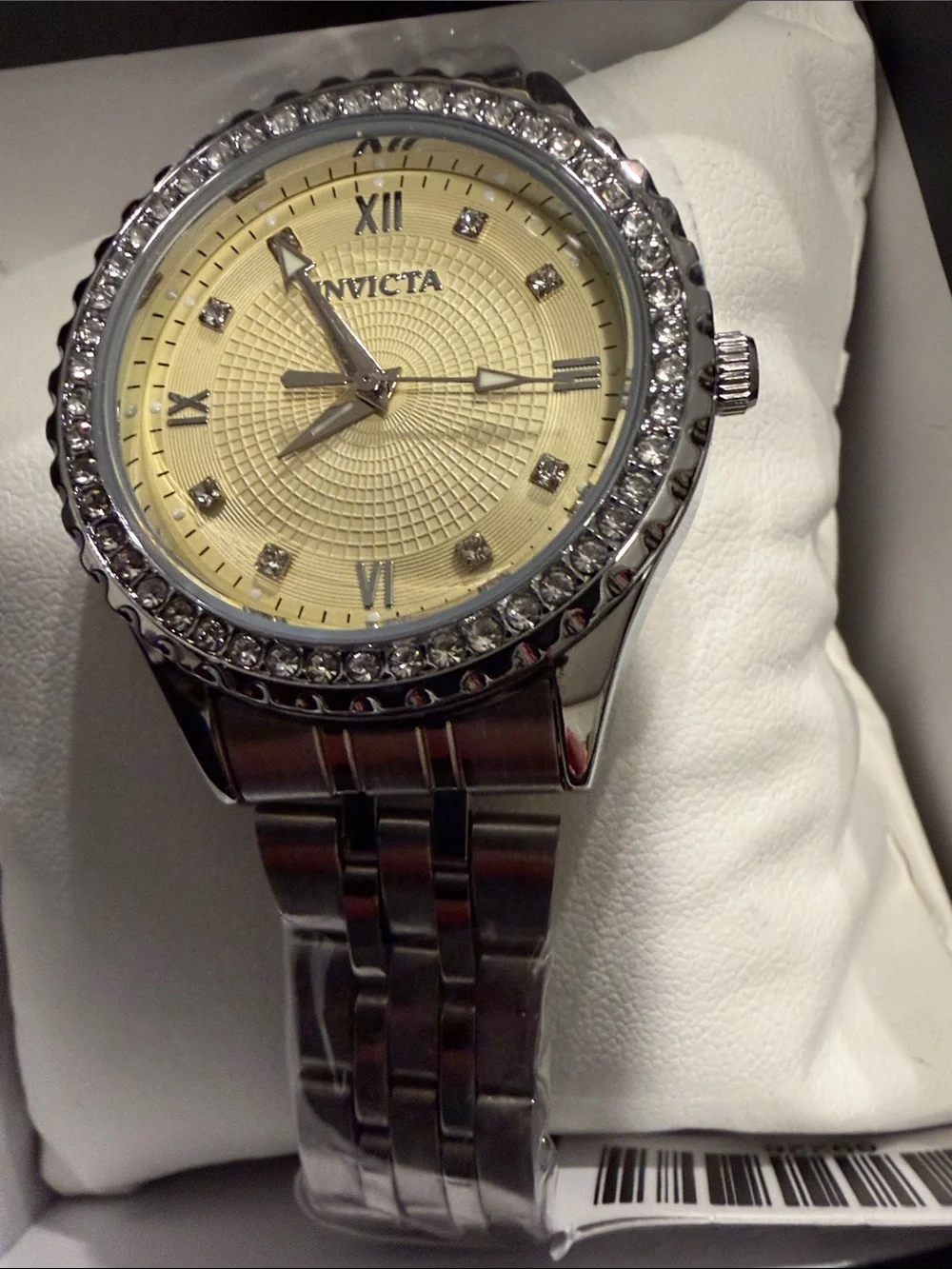 NEW Invicta womenStainless Steel Watch with Champagne Dial working see video